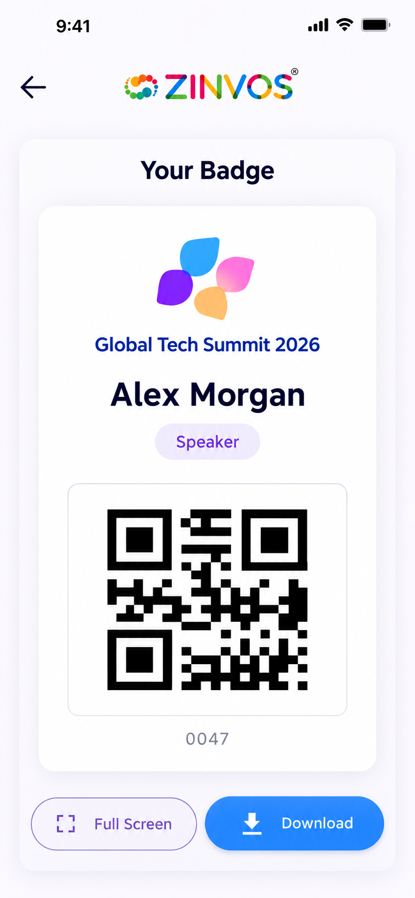 Zinvos Mobile App Screen