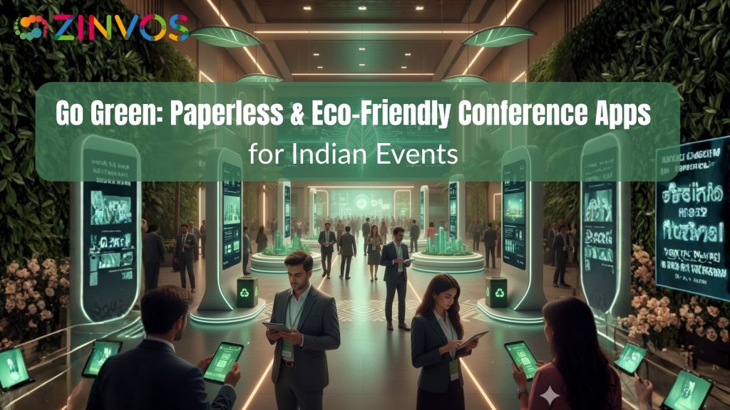 Zinvos paperless conference app showing QR code check-ins and digital agenda